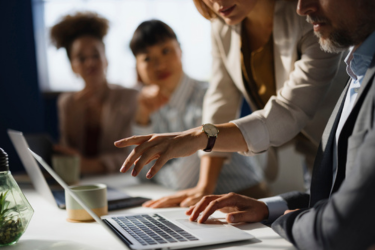 IT explaining concept to coworker