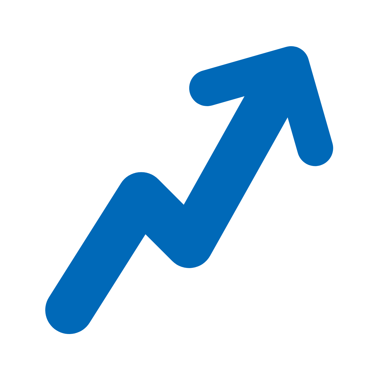 Trend Up icon Blue