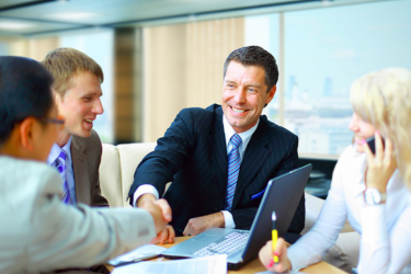 Business meeting with clients