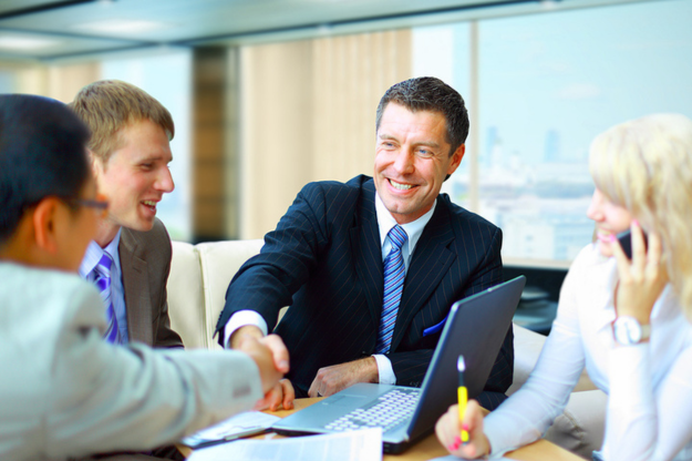 Businessmen shaking hands