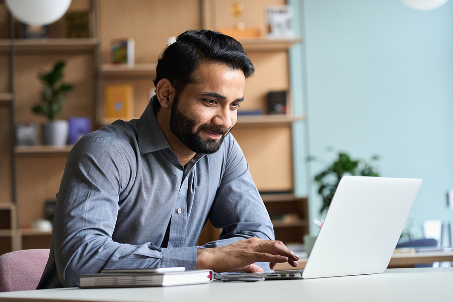 Businessman on laptop 